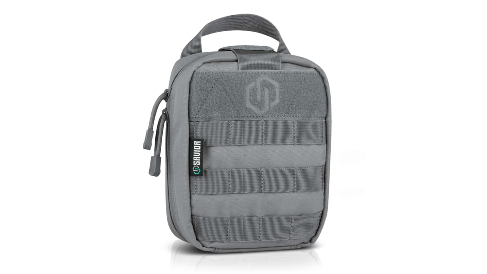 Savior Equipment Molle Style 6x8in IFAK Pouch, Grey, 6.5in x 8in x 3in, SP-6X8MOL-ADMIN-RIP-GS