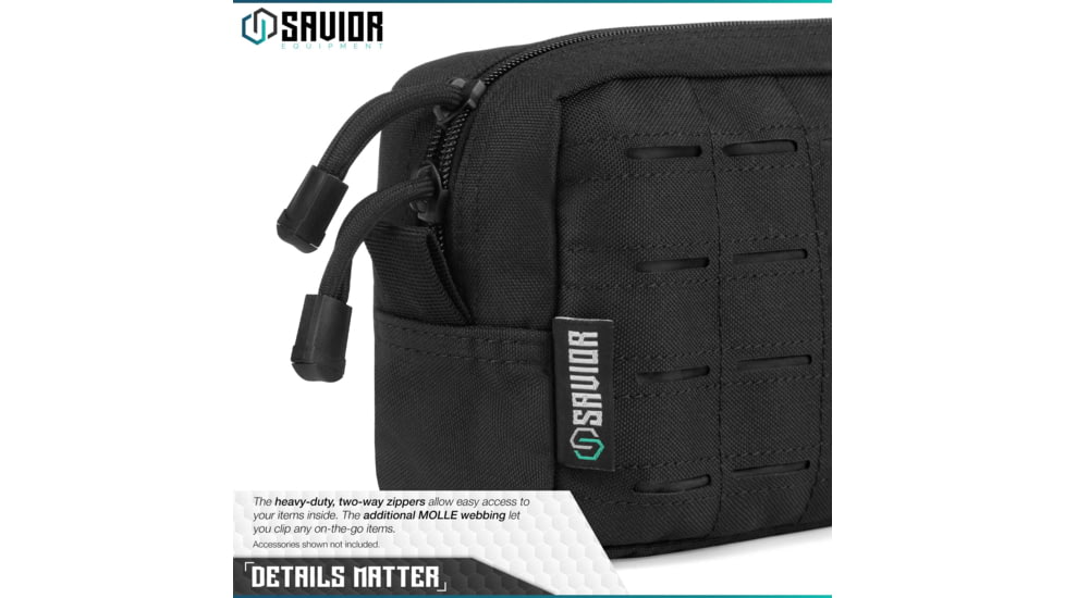 Savior Equipment 9x5in Pouch, LCM Style, Black, SP-9X5LCM-PLAIN-BK