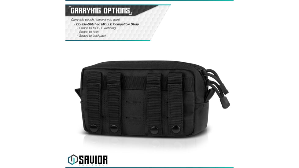 Savior Equipment 9x5in Pouch, LCM Style, Black, SP-9X5LCM-PLAIN-BK