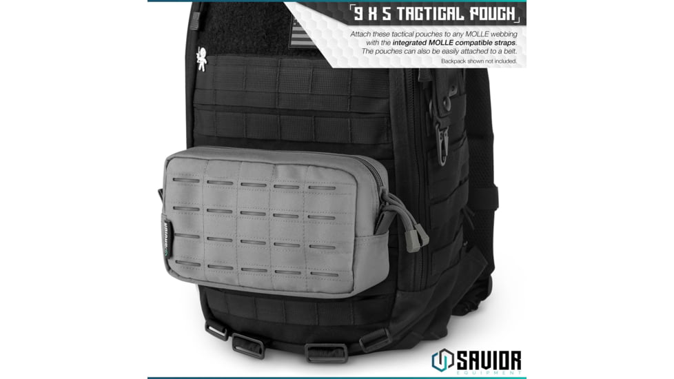 Savior Equipment 9x5in Pouch, LCM Style, Gray, SP-9X5LCM-PLAIN-GS