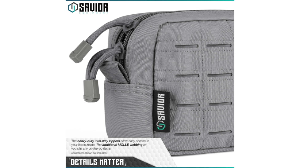 Savior Equipment 9x5in Pouch, LCM Style, Gray, SP-9X5LCM-PLAIN-GS