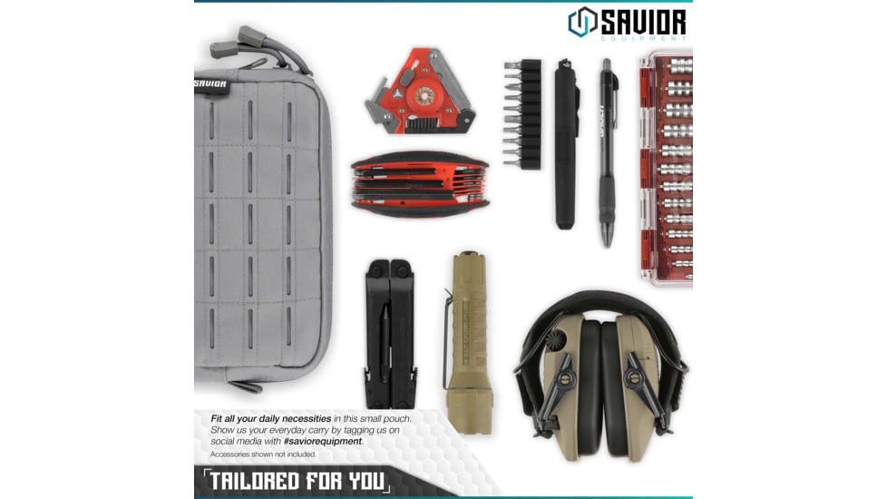 Savior Equipment 9x5in Pouch, LCM Style, Gray, SP-9X5LCM-PLAIN-GS