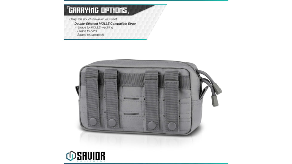 Savior Equipment 9x5in Pouch, LCM Style, Gray, SP-9X5LCM-PLAIN-GS