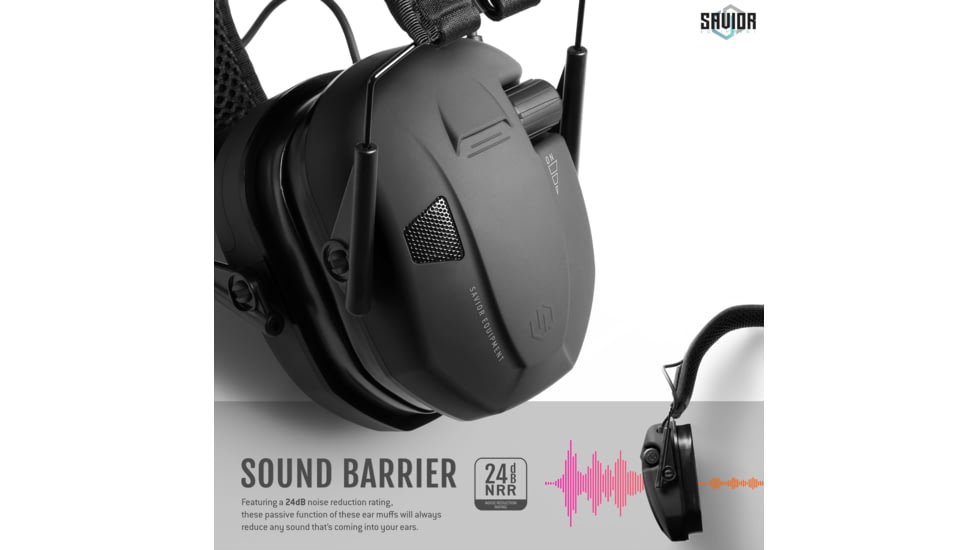 Savior Equipment Apollo Electronic Sound Suppressor, Black, Collapsed: 5.5 x 5.5 x 4, EM-APOLLO-BK