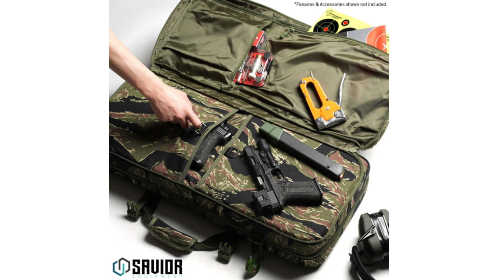 Savior Equipment Camo American Classic Shorty Double Rifle Bag, Tiger Stripe, 24in, RB-2412DG-V1-TIGR