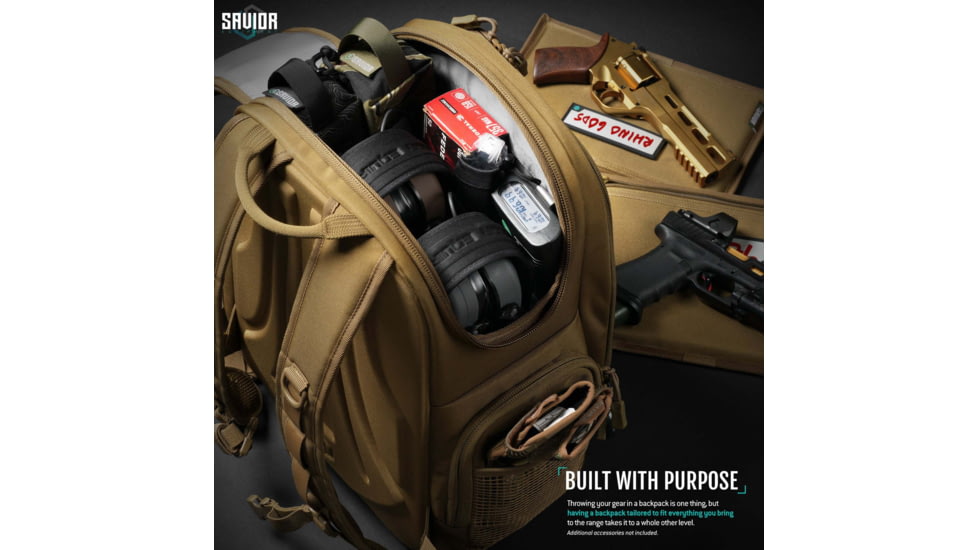 Savior Equipment Compact S.E.M.A Pistol Backpack, 3 Gun, Dark FDE, BP-CPSEMA-WS-TN