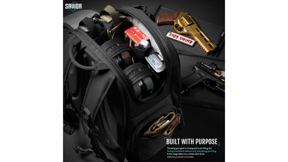 Savior Equipment Compact S.E.M.A Pistol Backpack, 3 Gun, Obsidian Black, BP-CPSEMA-WS-BK