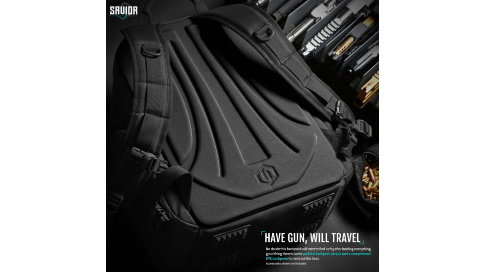 Savior Equipment Compact S.E.M.A Pistol Backpack, 3 Gun, Obsidian Black, BP-CPSEMA-WS-BK