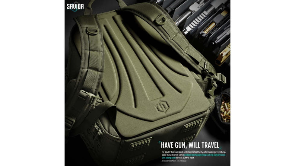 Savior Equipment Compact S.E.M.A Pistol Backpack, 3 Gun, OD Green, BP-CPSEMA-WS-OG