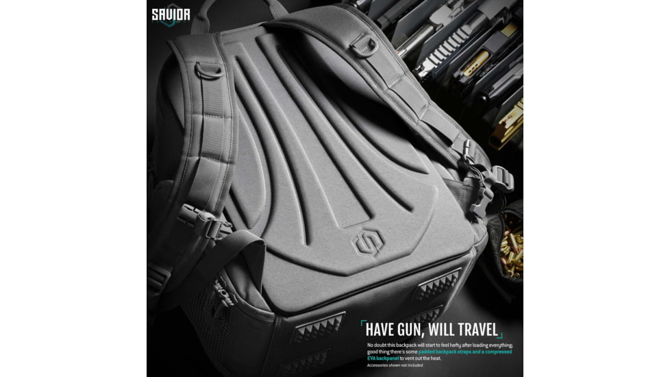 Savior Equipment Compact S.E.M.A Pistol Backpack, 3 Gun, SW Gray, BP-CPSEMA-WS-GS
