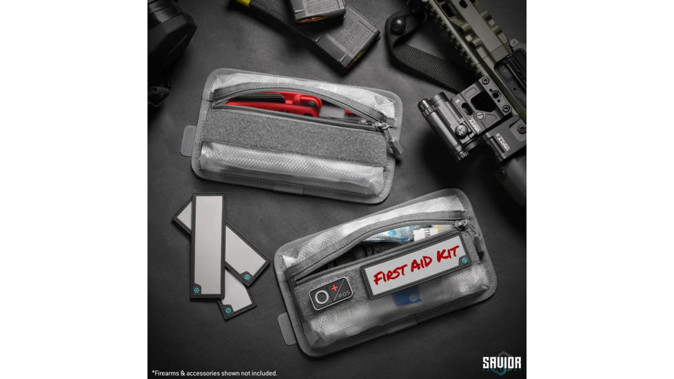 Savior Equipment Core Lite Pouch w/ Hook Backing, 2 Pack, SW Gray, SP-LCORE9X5-2P-GS