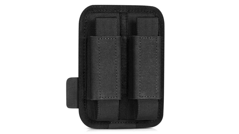 Savior Equipment Double Pistol Mag Holder, Black, 5.8in H x 4.25in W, MP-TNS-PISX2-BK