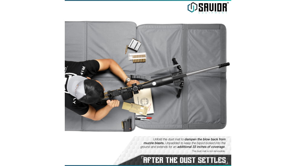 Savior Equipment Folding Shooting Mat, Gray, Full Size - 89in x 41in, Folded - 19.5in x 19in x 3, SM-FOLD-GS
