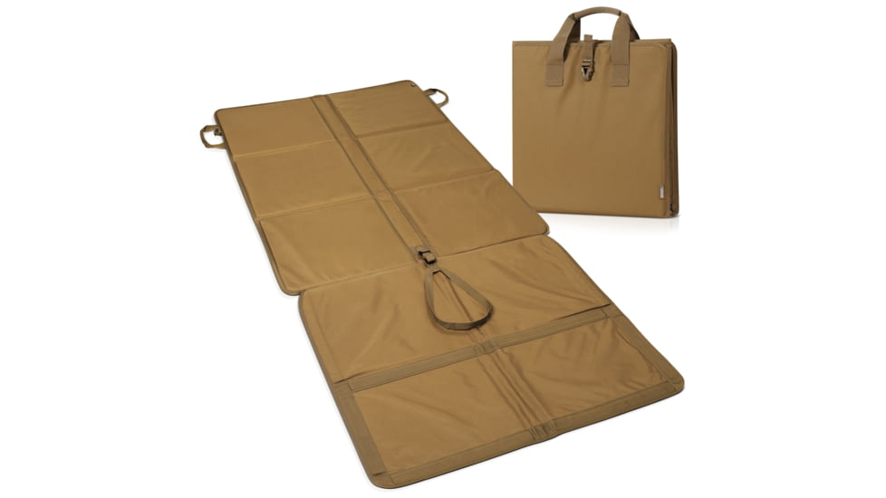 Savior Equipment Folding Shooting Mat, Tan, Full Size - 89in x 41in, Folded - 19.5in x 19in x 3, SM-FOLD-TN