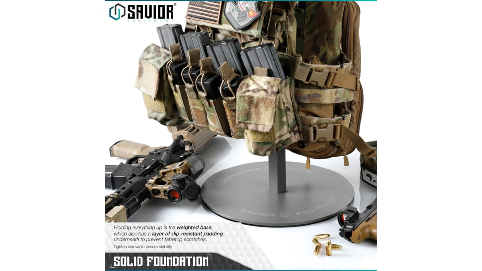 Savior Equipment H.P.C. Rack Tabeltop Gear Stand, Gray, 29.5 x 12 x 12, RK-ST-HPC-GS