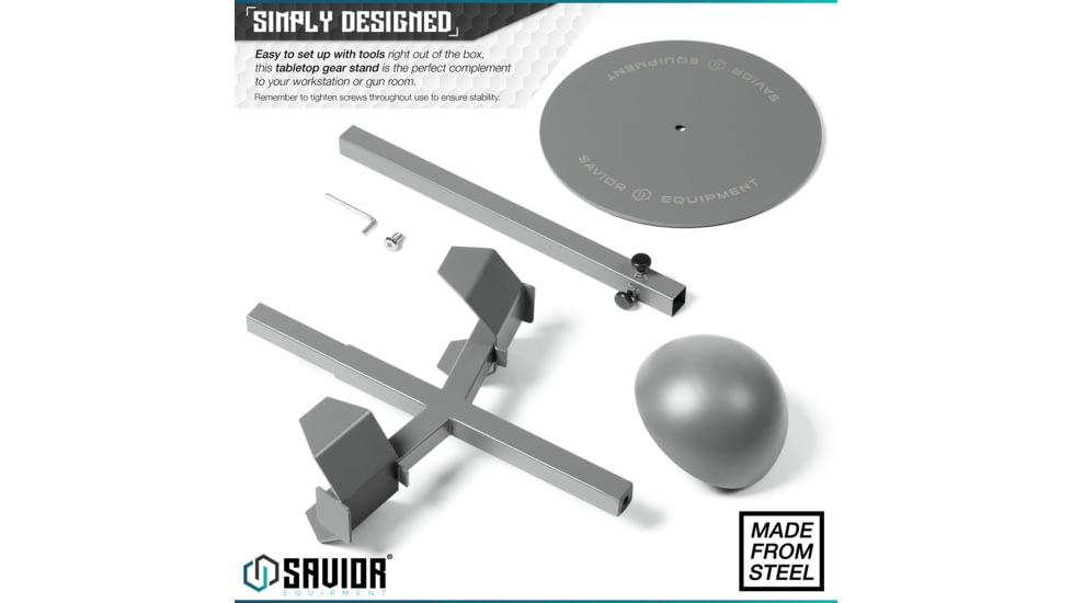 Savior Equipment H.P.C. Rack Tabeltop Gear Stand, Gray, 29.5 x 12 x 12, RK-ST-HPC-GS