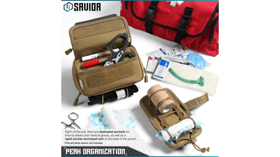 Savior Equipment IFAK Buddy, Individual Medical Pouch, Dark FDE, Small, SP-FD-IFAK8X5-TN