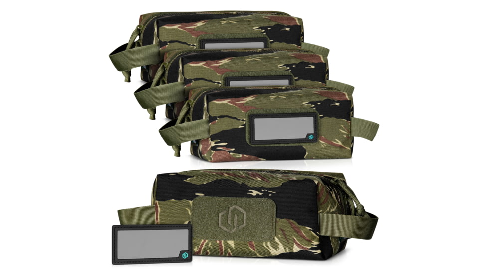 Savior Equipment Loose Sac Soft Ammo Carrier, Tiger Stripe, 7.75in x 3.5in x 4in, Tiger Stripe, 7.75in x 3.5in x 4in, SP-AMST-4P-TIGR