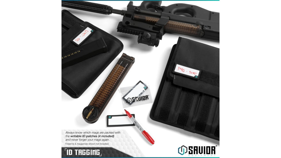 Savior Equipment Mag Buddy Extended Pistol Magazine Pouch, 2 Pack, Black, 12.25in H x 10.75in W, MP-FD-EXTX4-2P-BK
