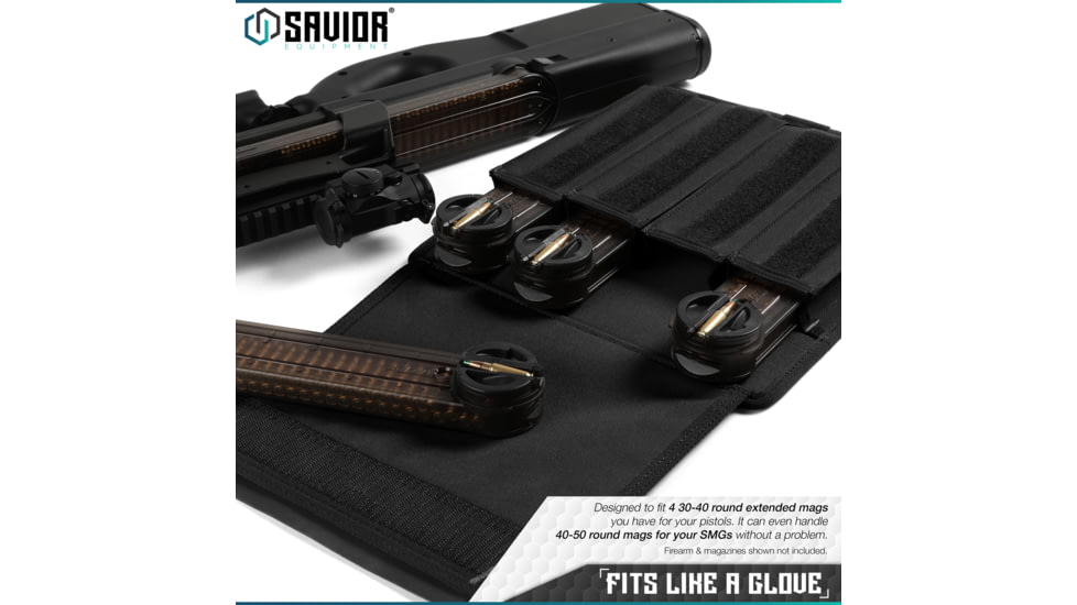 Savior Equipment Mag Buddy Extended Pistol Magazine Pouch, 2 Pack, Black, 12.25in H x 10.75in W, MP-FD-EXTX4-2P-BK