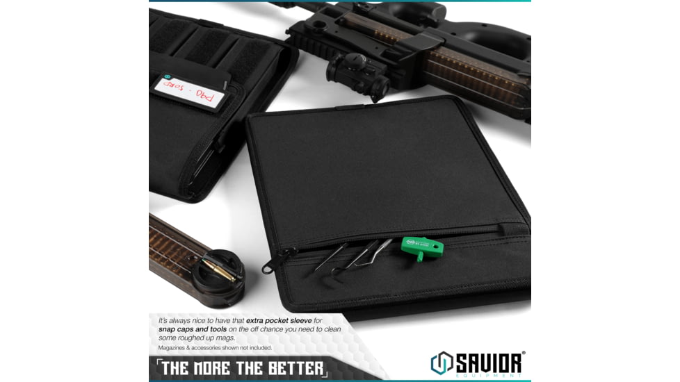 Savior Equipment Mag Buddy Extended Pistol Magazine Pouch, 2 Pack, Black, 12.25in H x 10.75in W, MP-FD-EXTX4-2P-BK