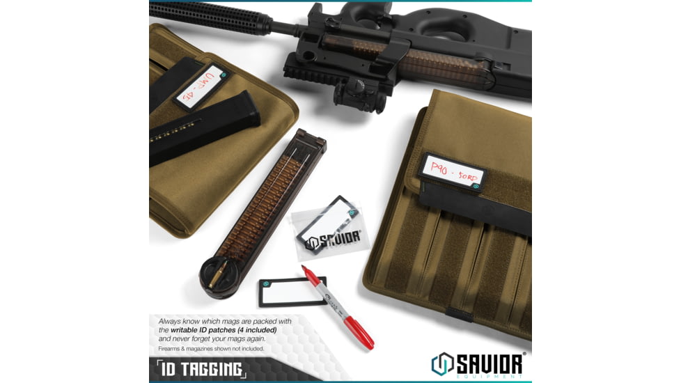 Savior Equipment Mag Buddy, Extended Pistol Magazine Pouch, 2 Pack, Dark FDE, MP-FD-EXTX4-2P-TN