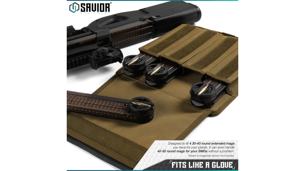 Savior Equipment Mag Buddy, Extended Pistol Magazine Pouch, 2 Pack, Dark FDE, MP-FD-EXTX4-2P-TN