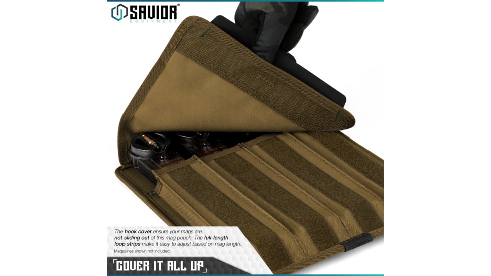 Savior Equipment Mag Buddy, Extended Pistol Magazine Pouch, 2 Pack, Dark FDE, MP-FD-EXTX4-2P-TN