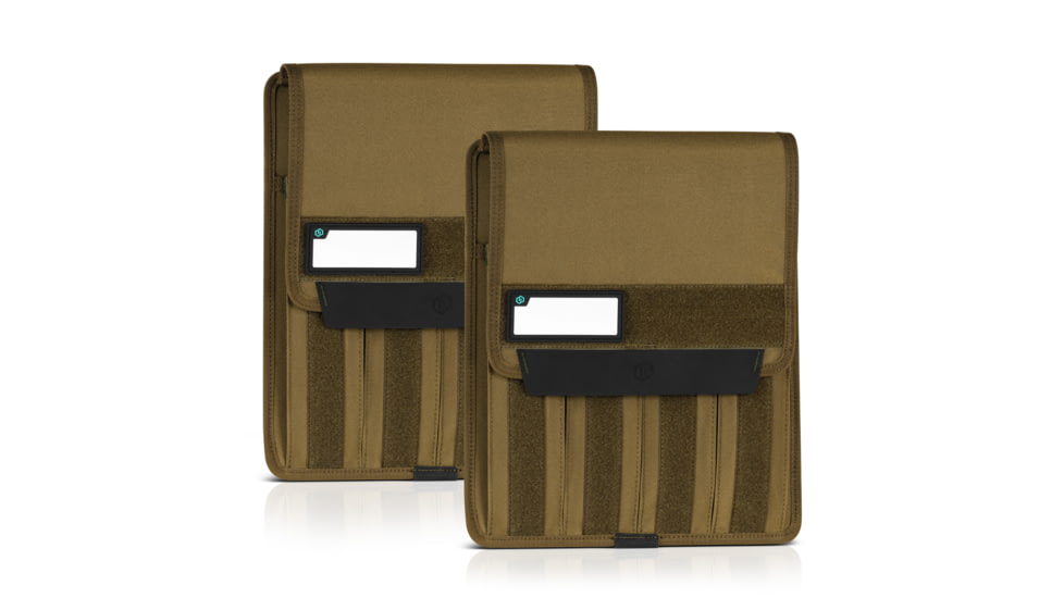 Savior Equipment Mag Buddy Extended Pistol Magazine Pouch, 2 Pack, Dark FDE, 12.25in H x 10.75in W, MP-FD-EXTX4-2P-TN