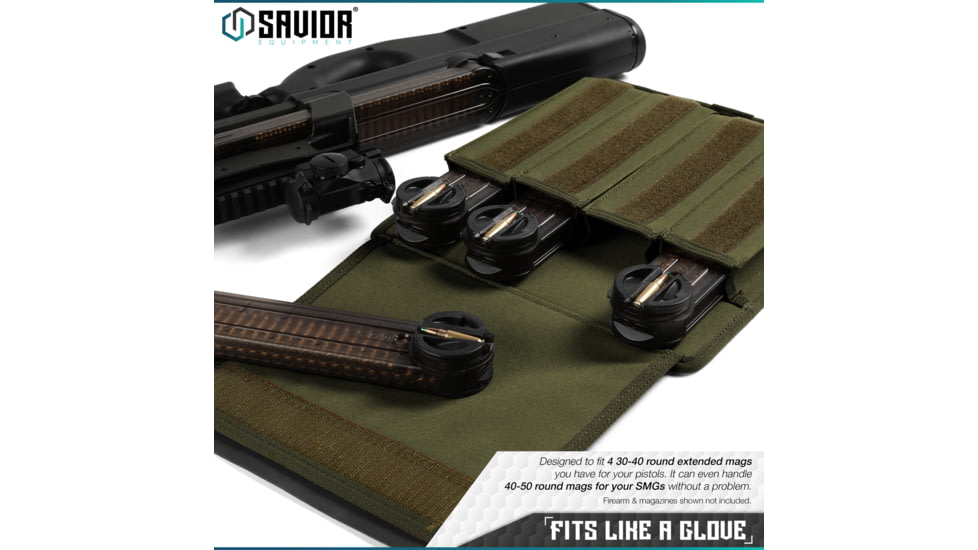 Savior Equipment Mag Buddy, Extended Pistol Magazine Pouch, 2 Pack, OD Green, MP-FD-EXTX4-2P. OG