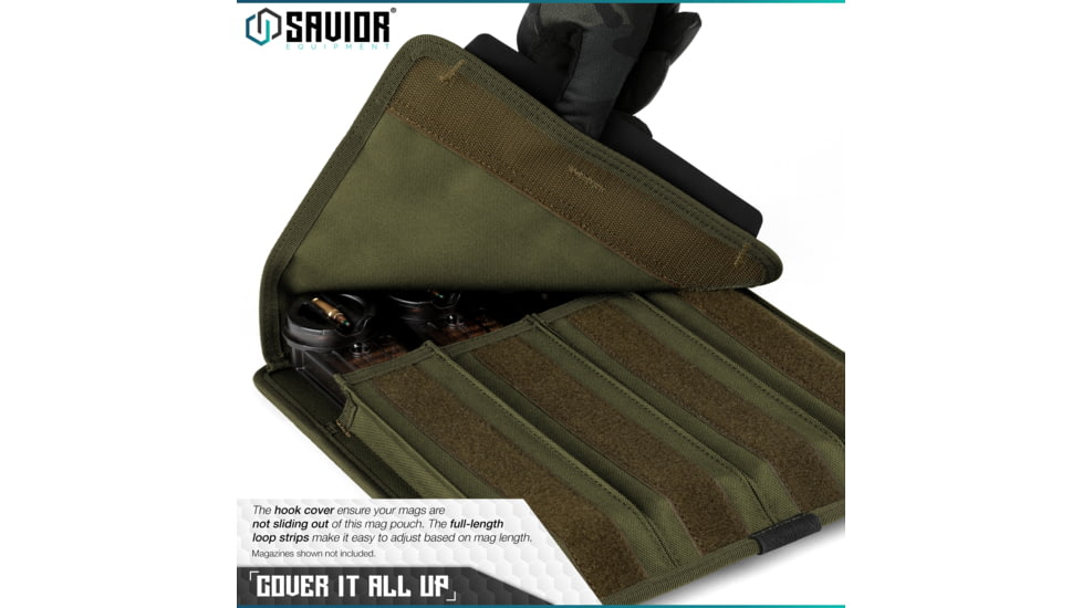 Savior Equipment Mag Buddy, Extended Pistol Magazine Pouch, 2 Pack, OD Green, MP-FD-EXTX4-2P. OG
