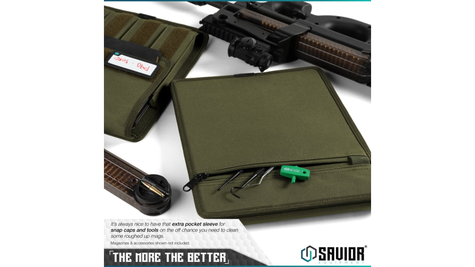 Savior Equipment Mag Buddy, Extended Pistol Magazine Pouch, 2 Pack, OD Green, MP-FD-EXTX4-2P. OG
