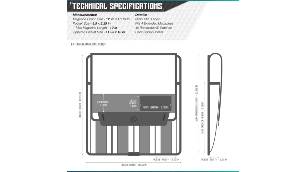 Savior Equipment Mag Buddy, Extended Pistol Magazine Pouch, 2 Pack, OD Green, MP-FD-EXTX4-2P. OG