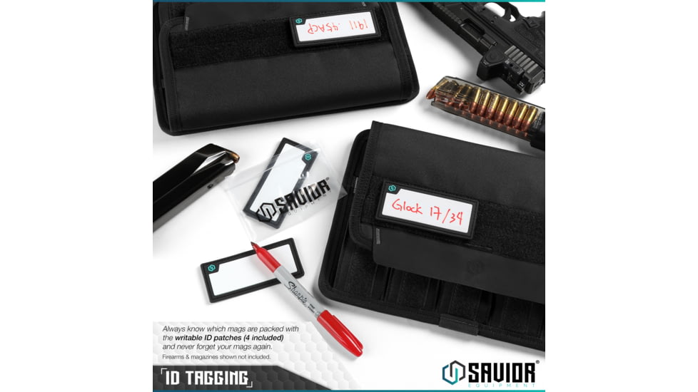 Savior Equipment Mag Buddy, Pistol Magazine Pouch, 2 Pack, Black, MP-FD-PISX5-2P-BK