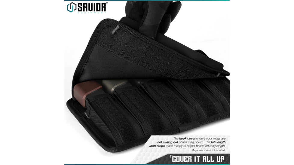 Savior Equipment Mag Buddy, Pistol Magazine Pouch, 2 Pack, Black, MP-FD-PISX5-2P-BK