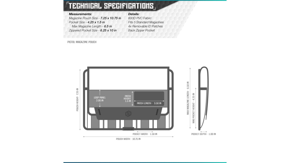 Savior Equipment Mag Buddy, Pistol Magazine Pouch, 2 Pack, Black, MP-FD-PISX5-2P-BK