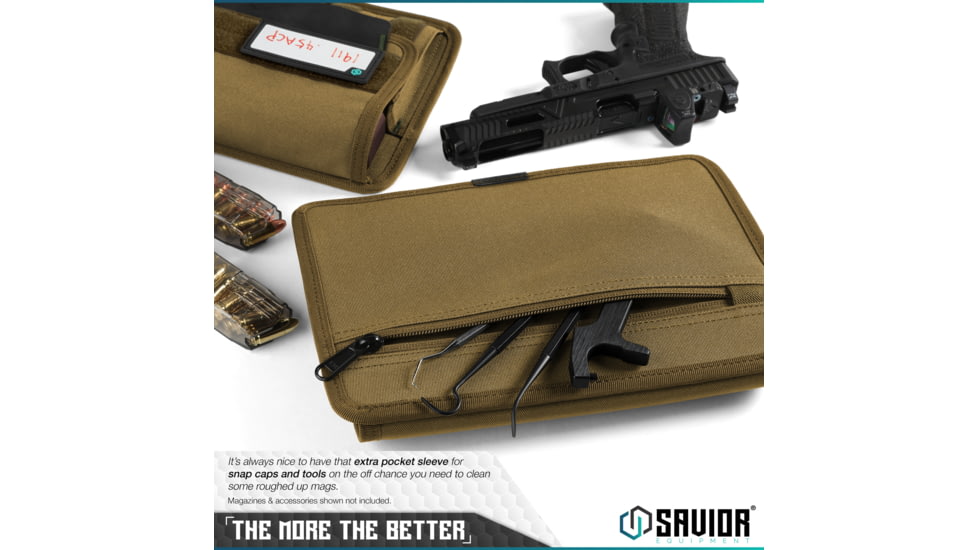 Savior Equipment Mag Buddy Pistol Magazine Pouch, 2 Pack, Dark FDE, 7.25in H x 10.75in W, MP-FD-PISX5-2P-TN