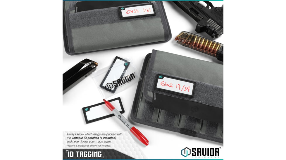 Savior Equipment Mag Buddy, Pistol Magazine Pouch, 2 Pack, Gray, MP-FD-PISX5-2P. GS