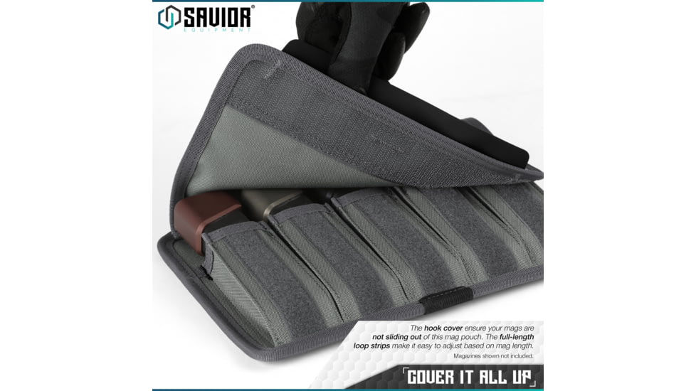 Savior Equipment Mag Buddy, Pistol Magazine Pouch, 2 Pack, Gray, MP-FD-PISX5-2P. GS