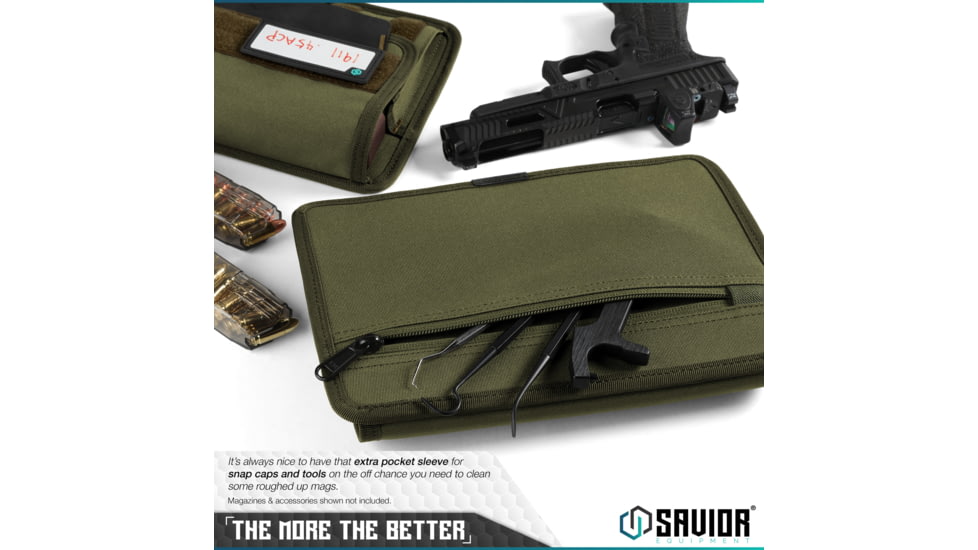 Savior Equipment Mag Buddy, Pistol Magazine Pouch, 2 Pack, OD Green, MP-FD-PISX5-OG
