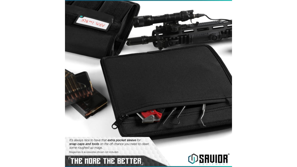 Savior Equipment Mag Buddy Rifle Magazine Pouch, Black, 9.75in H x 10.75in W, MP-FD-RIFX3-2P-BK