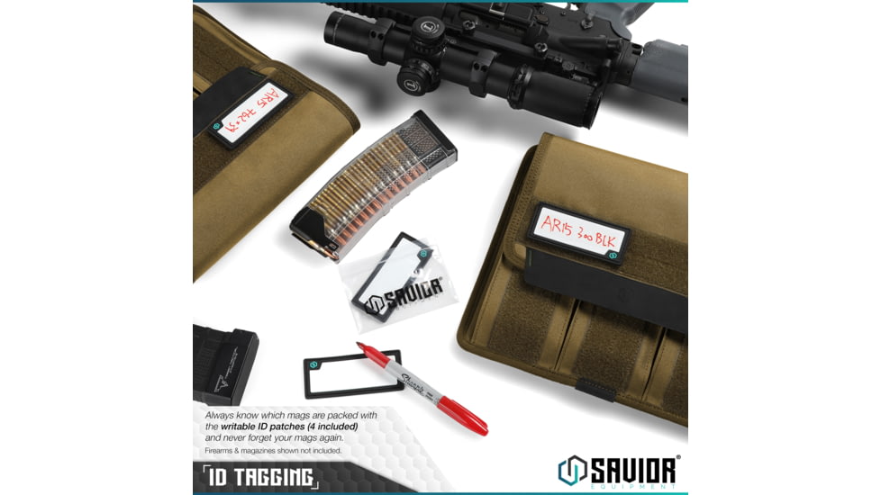 Savior Equipment Mag Buddy Rifle Magazine Pouch, Dark FDE, 9.75in H x 10.75in W, MP-FD-RIFX3-2P-TN