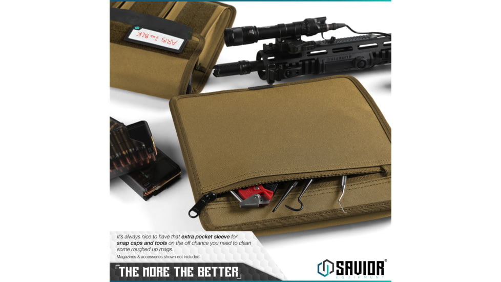 Savior Equipment Mag Buddy Rifle Magazine Pouch, Dark FDE, 9.75in H x 10.75in W, MP-FD-RIFX3-2P-TN