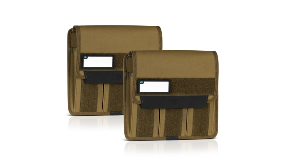Savior Equipment Mag Buddy Rifle Magazine Pouch, Dark FDE, 9.75in H x 10.75in W, MP-FD-RIFX3-2P-TN