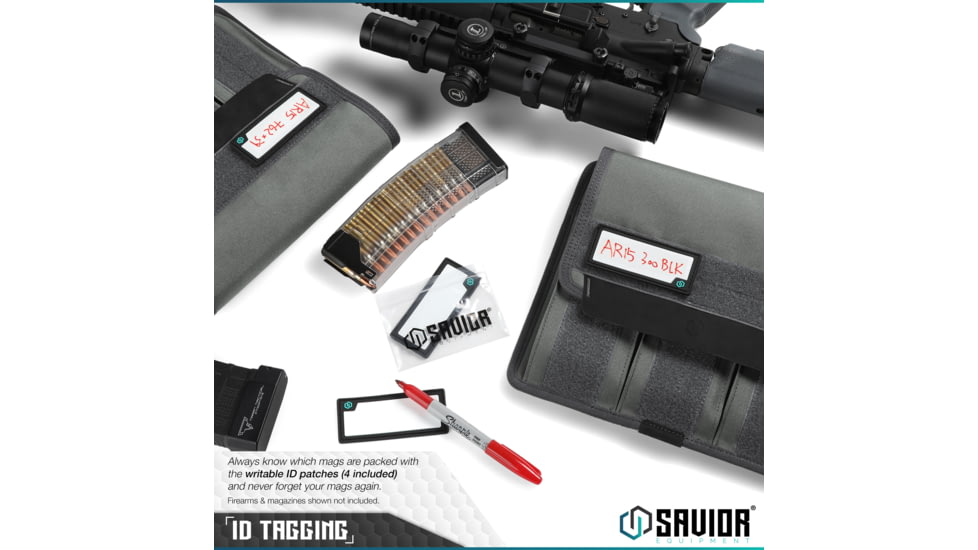 Savior Equipment Mag Buddy Rifle Magazine Pouch, Grey, 9.75in H x 10.75in W, MP-FD-RIFX3-2P-GS