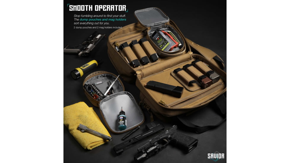 Savior Equipment Mini Range Bag, Dark FDE, 12.5 x 8.5 x 3.25in, RA-DGSPWS-MINI-TN