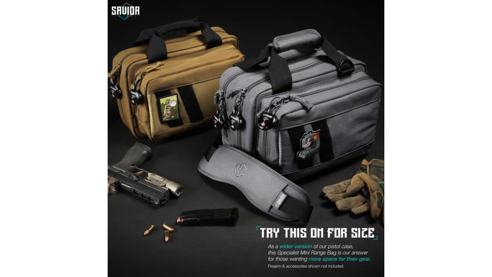 Savior Equipment Mini Range Bag, Gray, 12.5 x 8.5 x 3.25in, RA-DGSPWS-MINI-GS