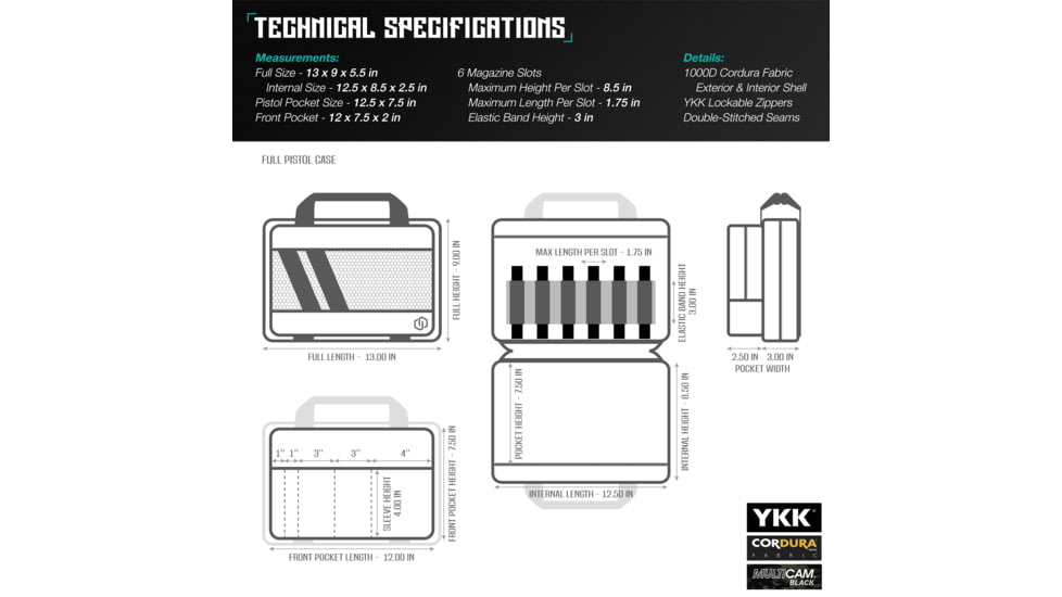 Savior Equipment MULTICAM Specialist Pistol Case, Multicam Black, HC-DGSPORT-WS-MCB
