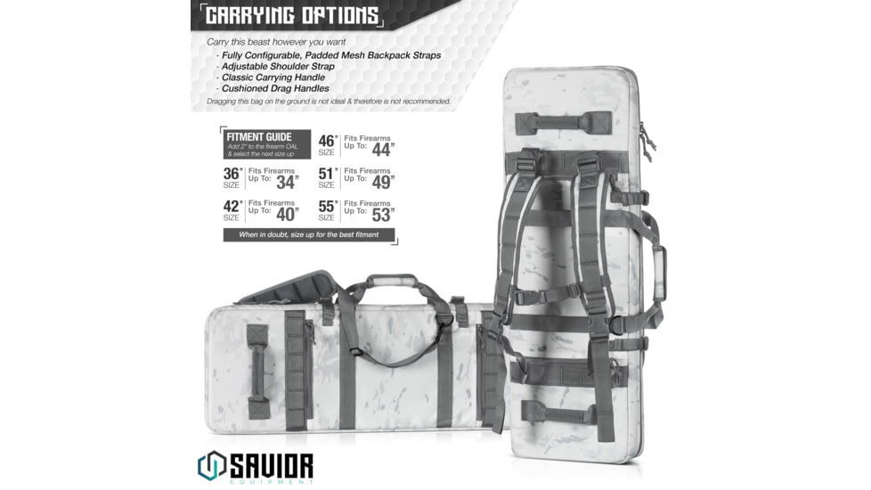 Savior Equipment Multicam Urban Warfare 36in Double Rifle Case, Alpine, RB-3612DG-VER2-MCAL