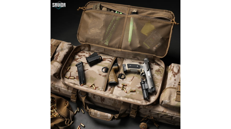 Savior Equipment MULTICAM Urban Warfare Double Rifle Case, 42in, Multicam Arid, RB-4212DG-VER2-MCID